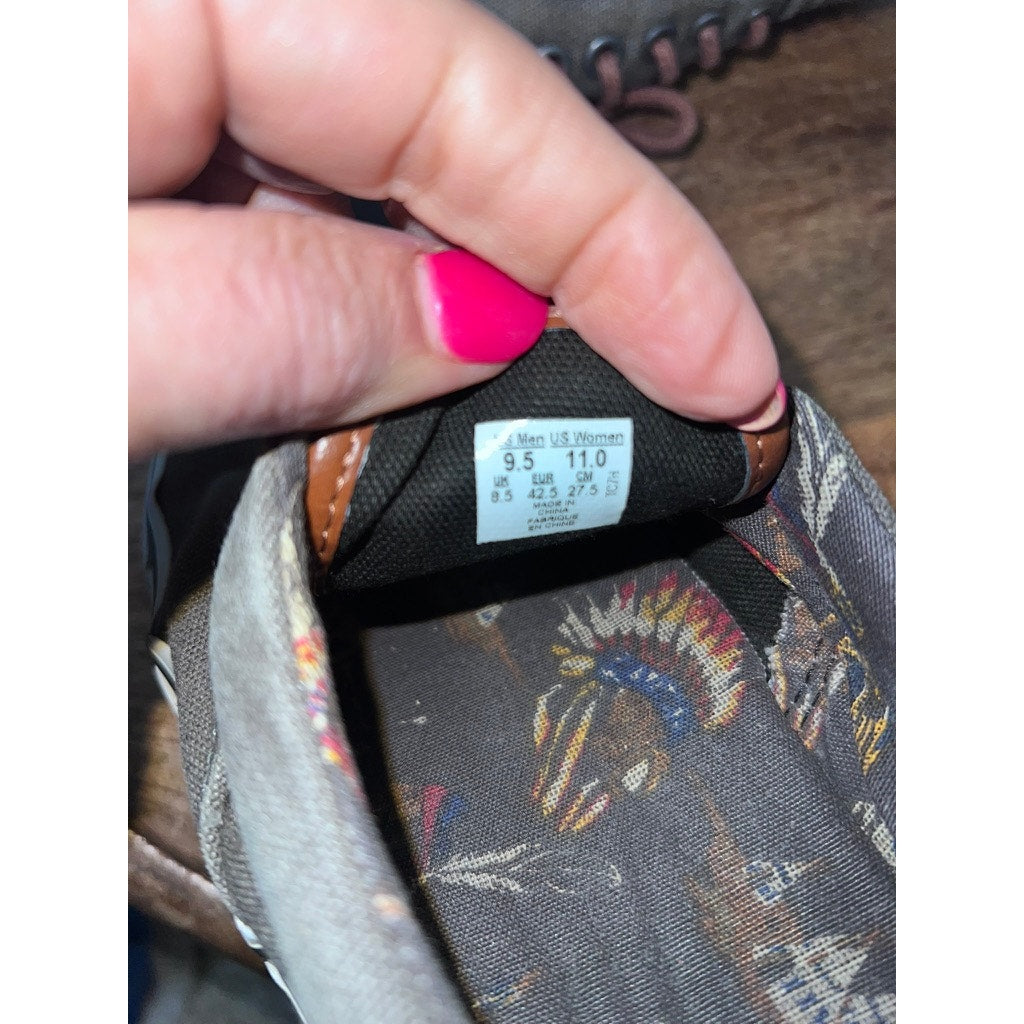 Vans Era 59 Men's Size 9.5 Gray Canvas Leather Accent Sneakers