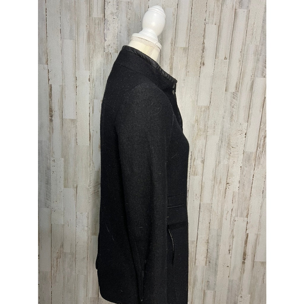 Banana Republic Women's Black Wool Blend Overcoat Size 0 Petites