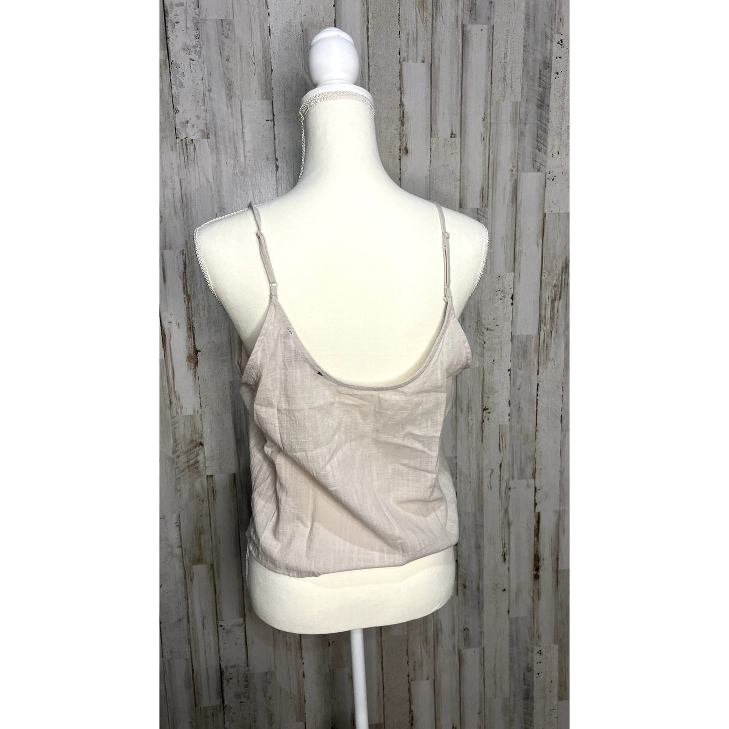 One Clothing Women's Gray Button-Down Strappy Tank Top Size Large Summer Casual