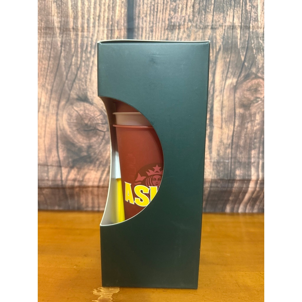 NEW IN BOX Starbucks ASU Campus Collection Reusable Cold Cups Set of 5 w/ Straws