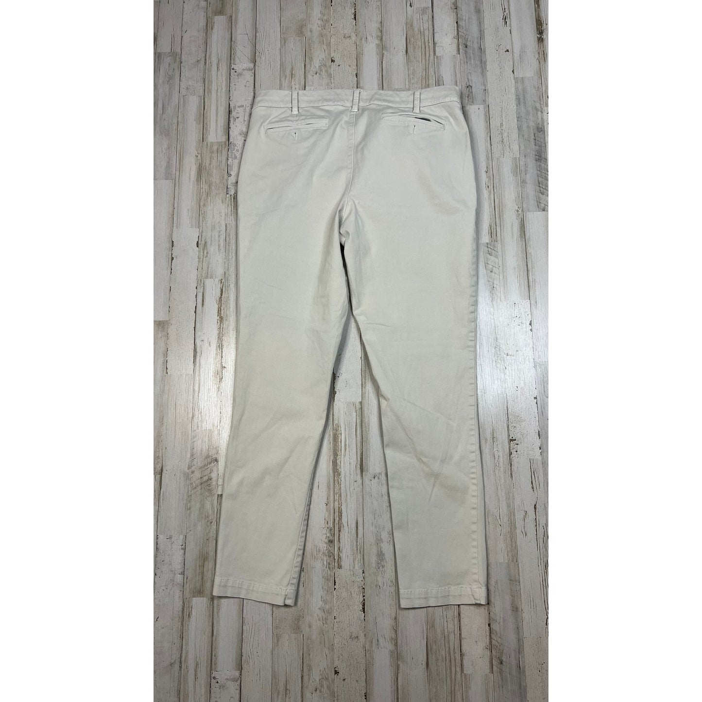 Express Men's Skinny Khaki Pants Beige Size 36x32 Flat Front Slim Fit