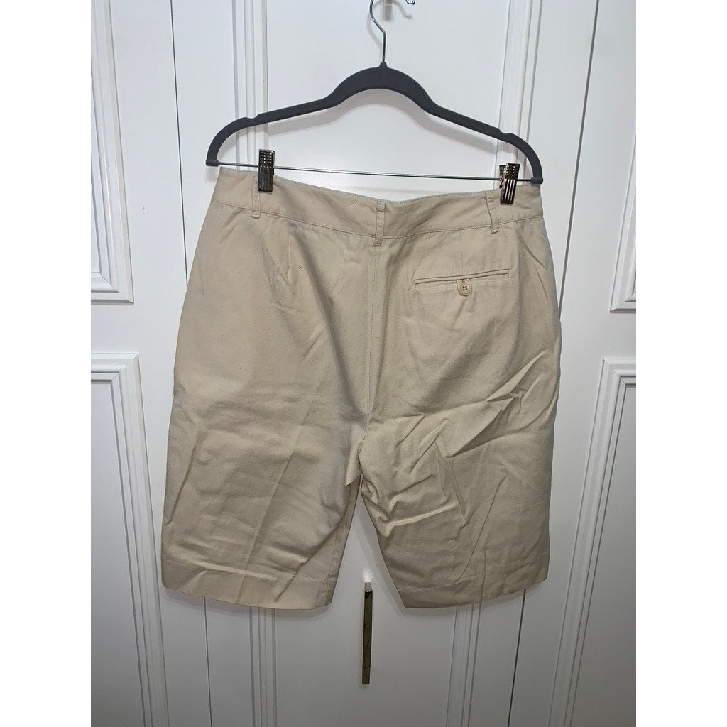 Ralph Lauren Women's Khaki/Beige Chino Shorts Size 12 Casual Summer Wear