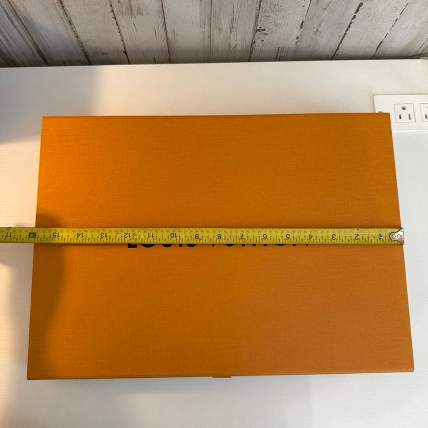 Louis Vuitton Empty Gift Box Large Orange Magnetic Book Style Monogram Tab