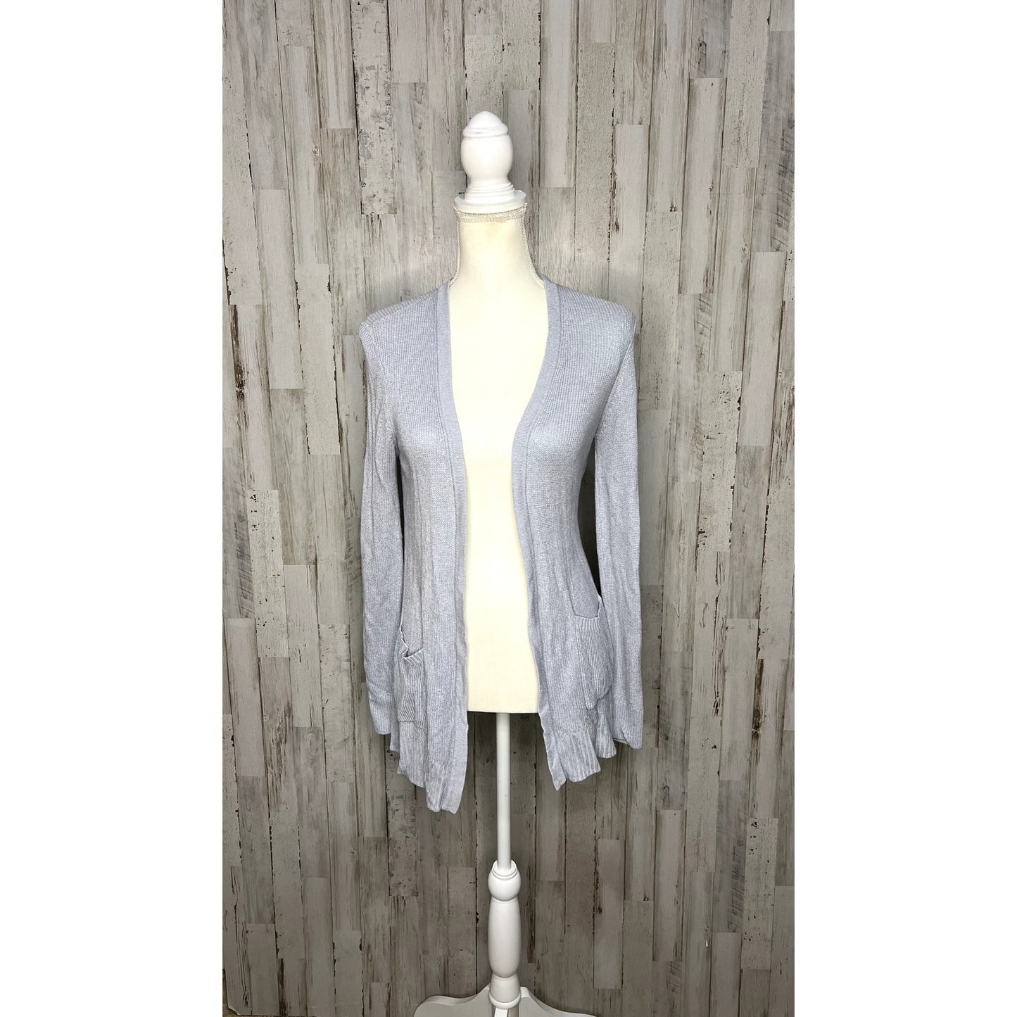 Nine West Women's Blue Long Sleeve Open Front Cardigan Size Small