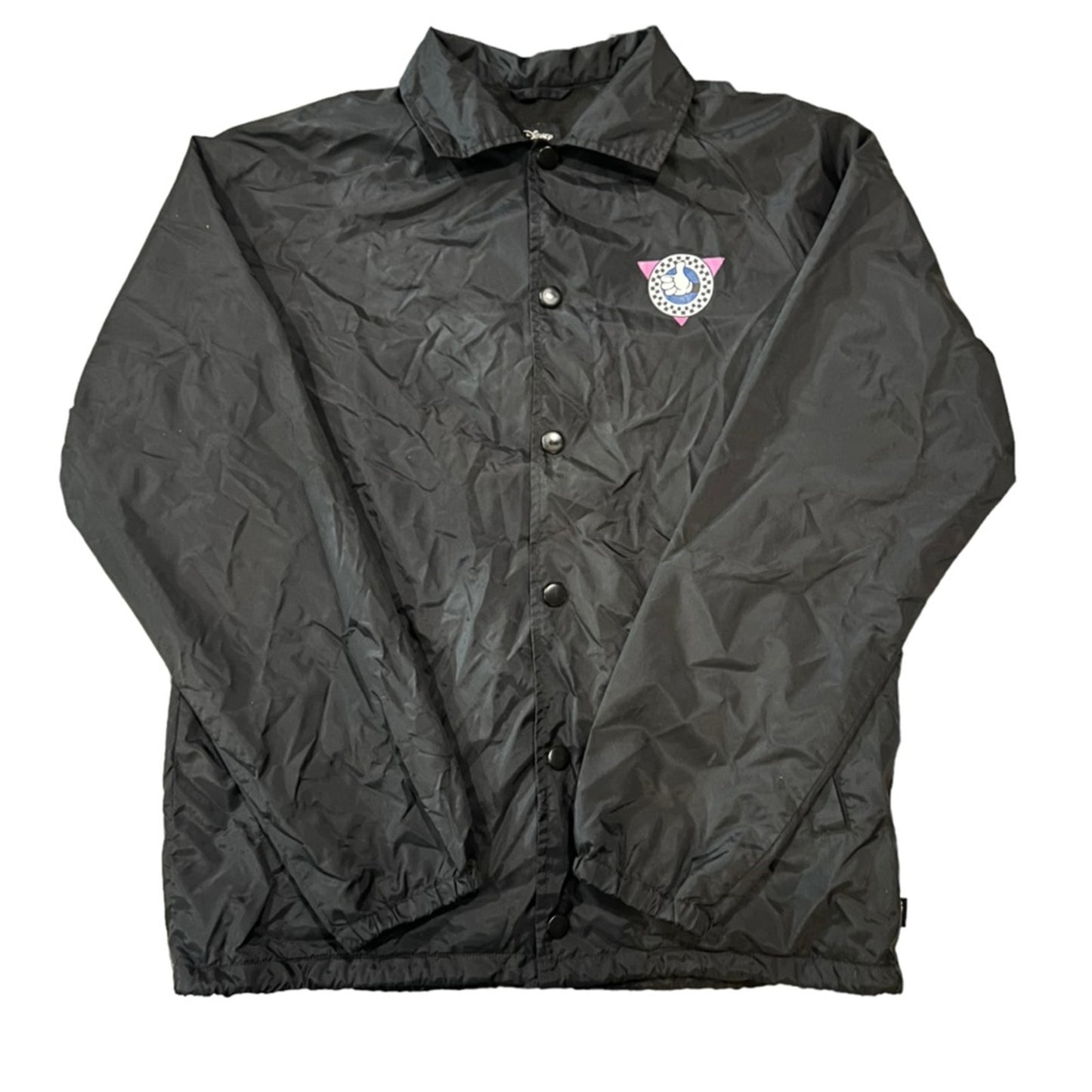 Vans x Disney Mickey Mouse Coach Windbreaker Jacket Black Size Small