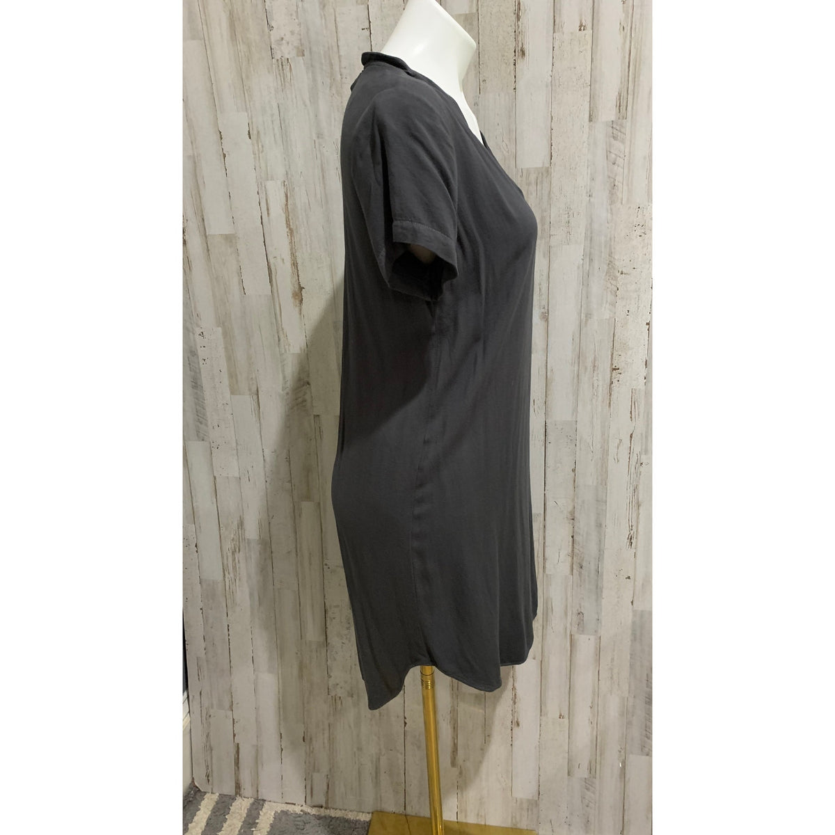 Anthropologie Cloth & Stone Dress Womens Size Small Gray V-Neck