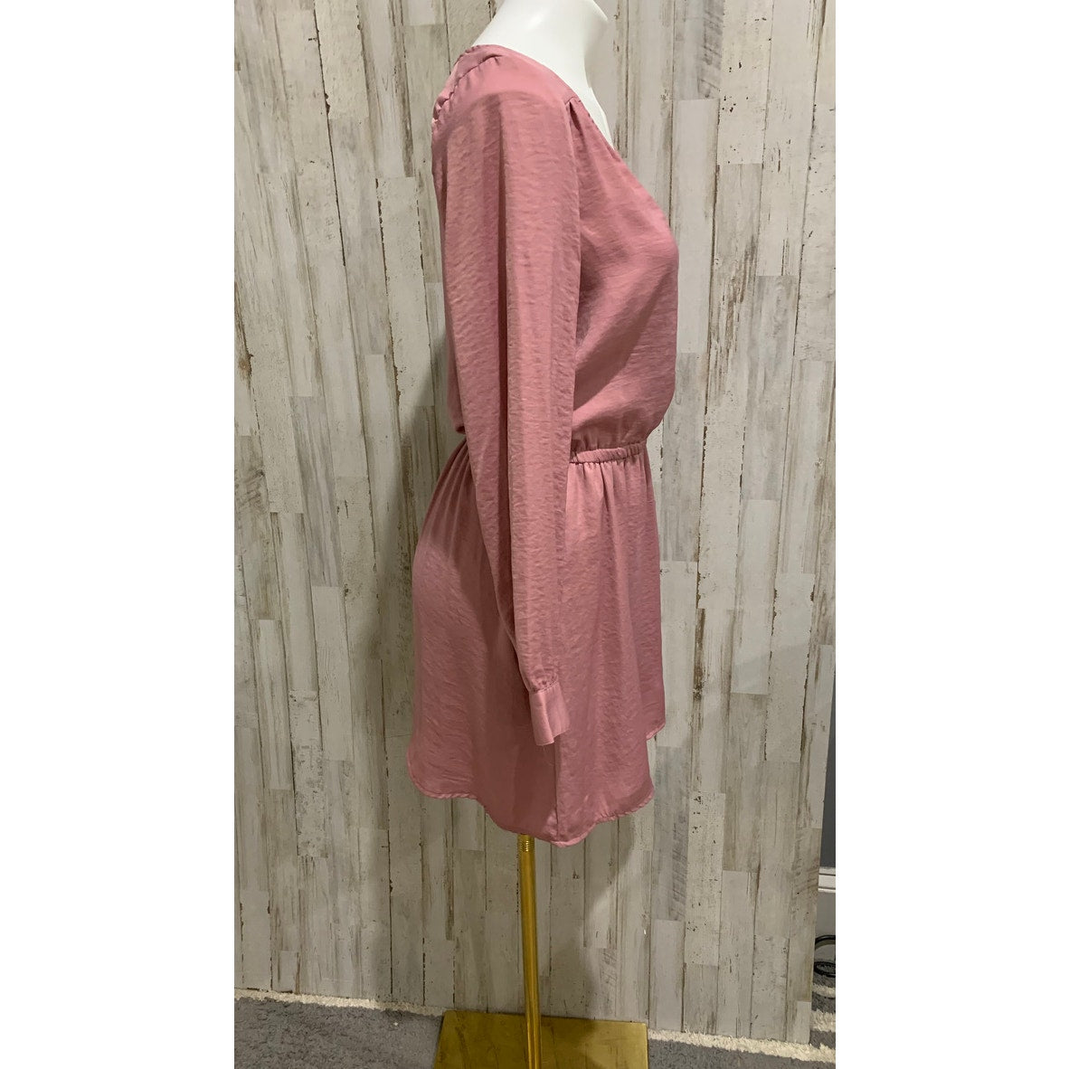 American Eagle Outfitters Dress Womens Small Tall Pink Faux Wrap