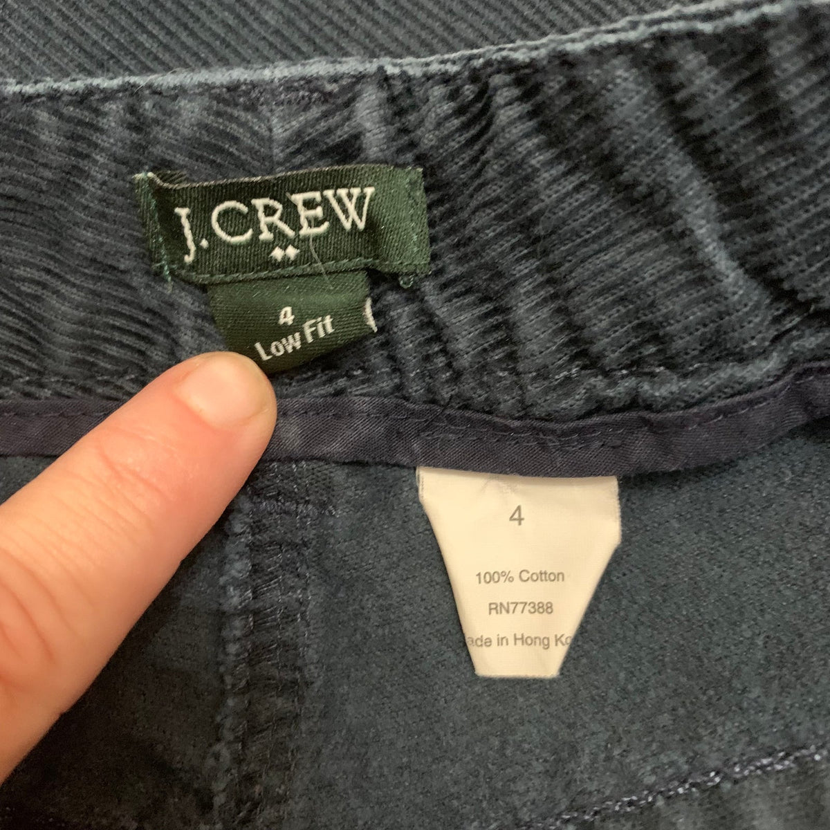 J.Crew Black Low Fit Corduroy Bootcut Pants Size 4