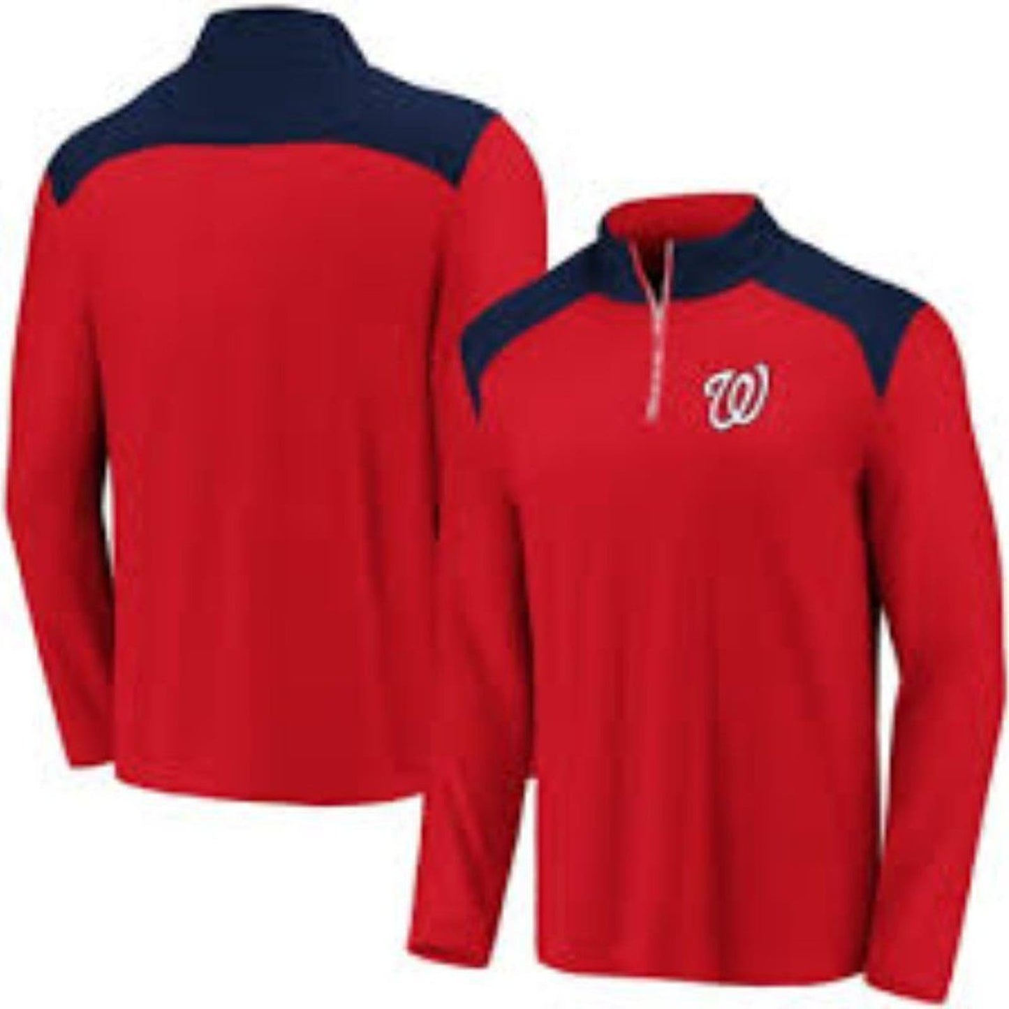 Washington Nationals Fanatics Branded Iconic Clutch Quarter-Zip Pullover Jacket