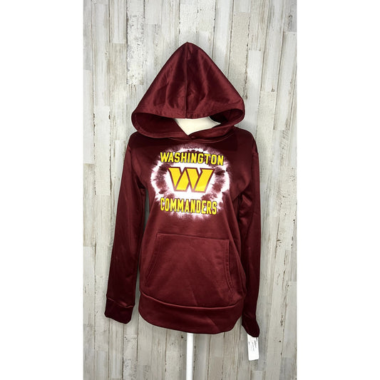 NWT Girls Washington Commanders NFL Burgundy Hoodie XL (14/16) Long Sleeve