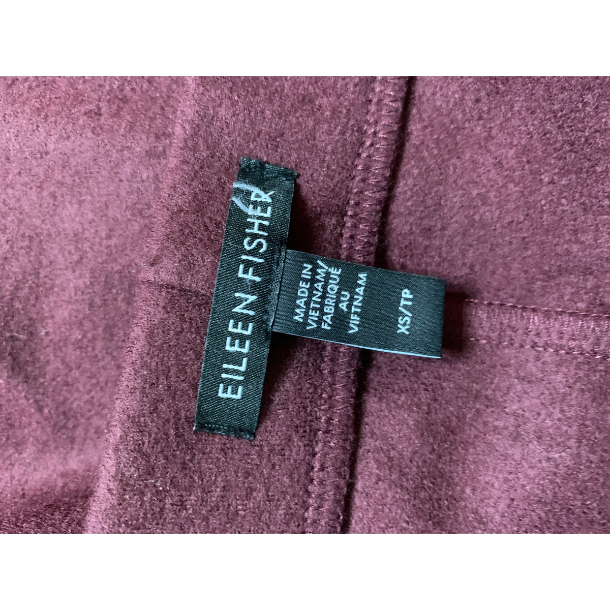 Eileen Fisher Pants Womens XS Burgundy Pull-On Straight Leg Workwear