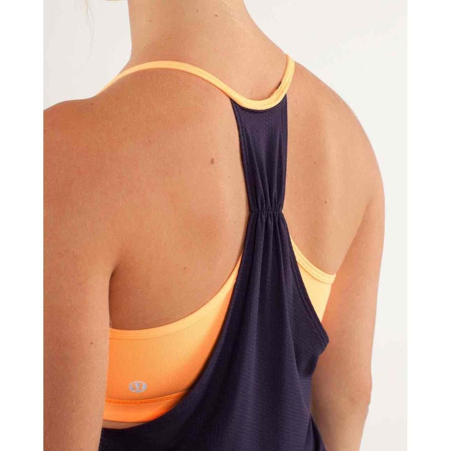 Lululemon Women's 4 No Limits Tank Top - Black Swan / Creamsicle Pop