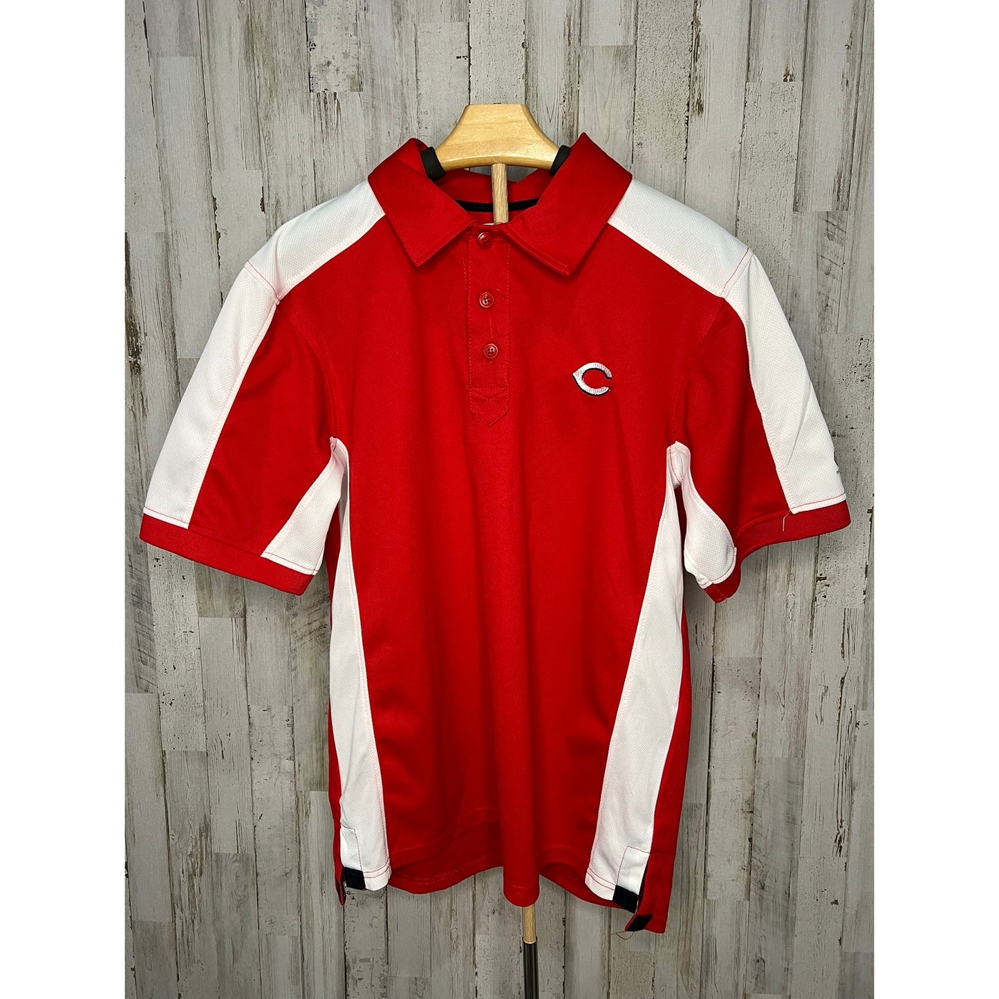 Cincinnati Reds Men's Polo Shirt Red Medium Short Sleeve Casual