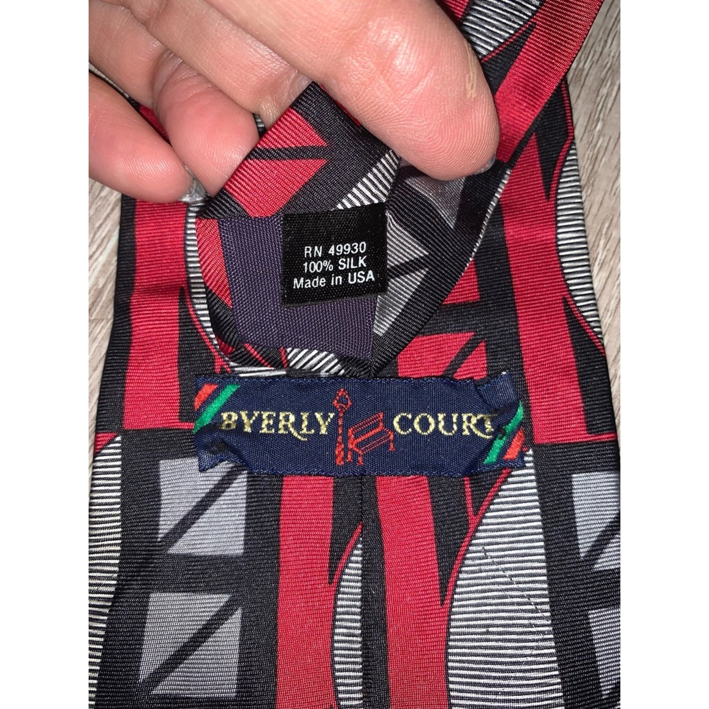 Vintage Silk Tie Collection Set of 5 Geometric Designer Men's Ties
