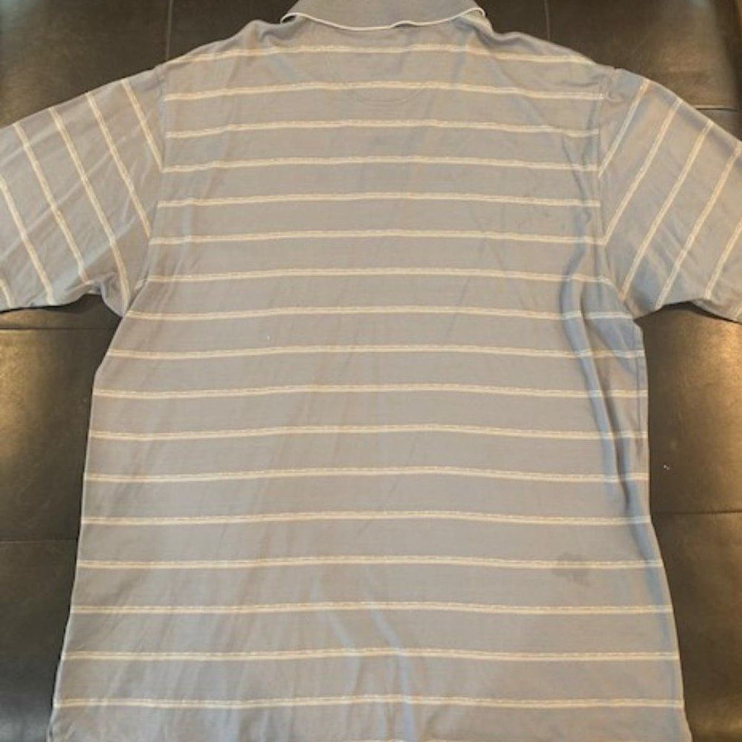 Greg Norman grey polo golf shirt L EUC