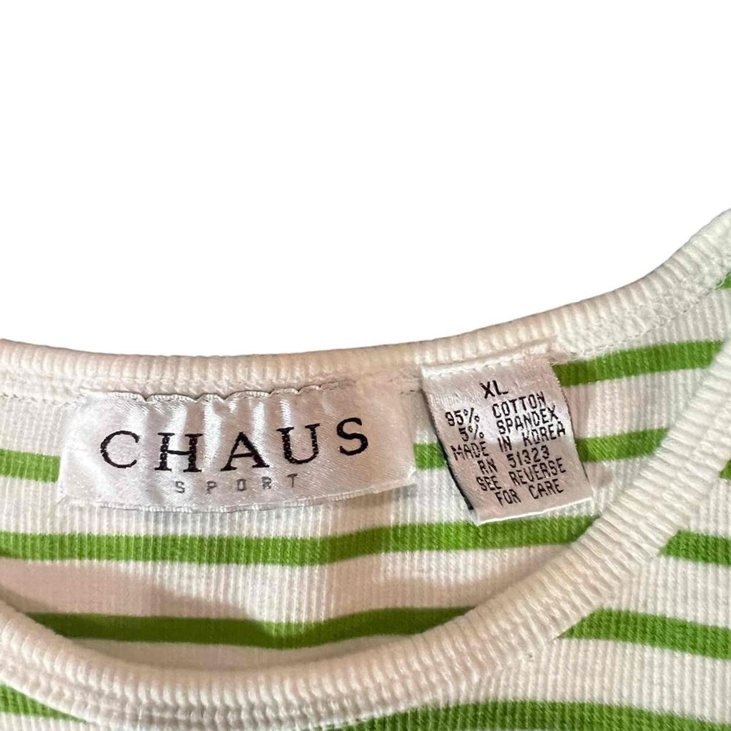 Chaus Striped Short Sleeves Pocket Front T-Shirt Size XL