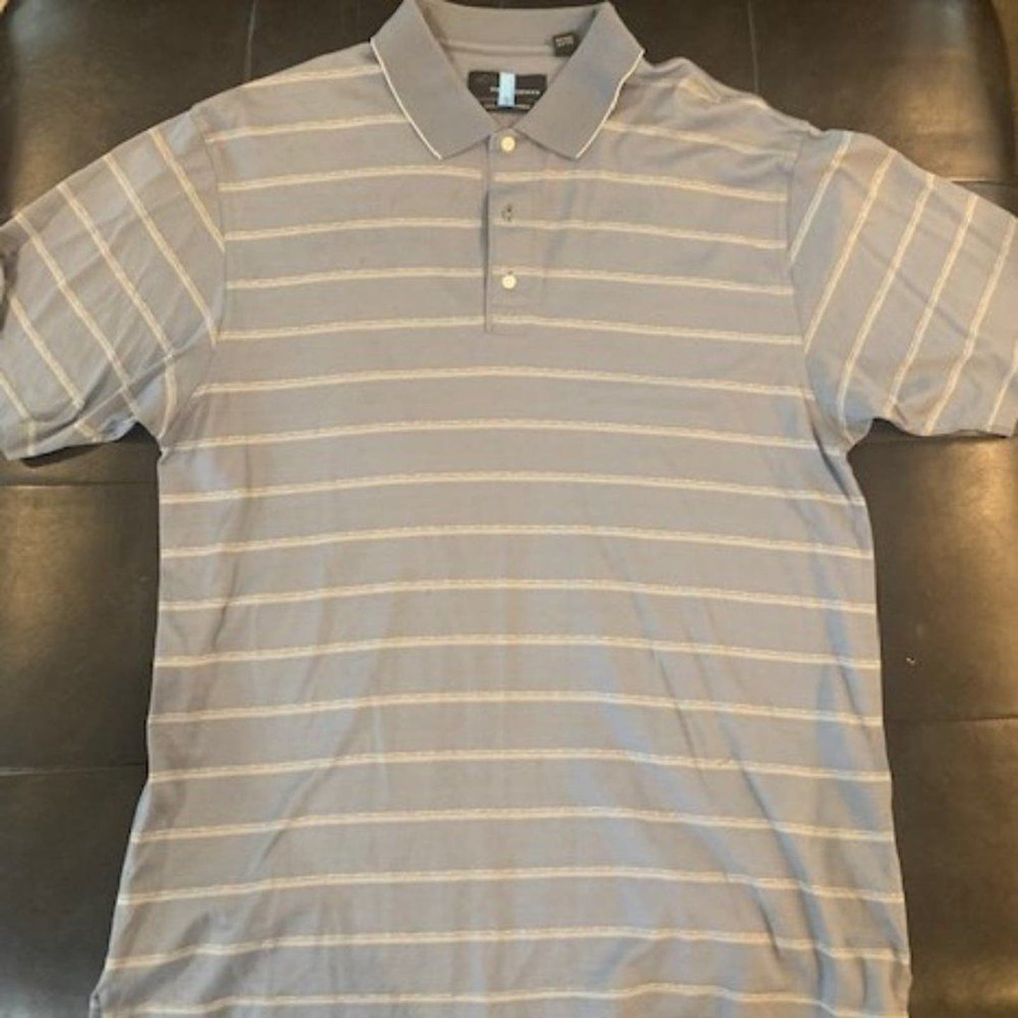 Greg Norman grey polo golf shirt L EUC