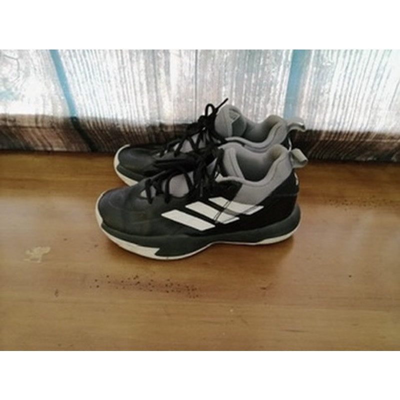 adidas Cross 'Em Up Select Kids Black/White/Grey Size 5