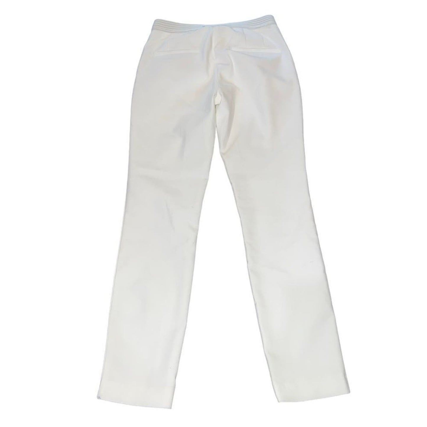 Zara White Straight Leg Cuffed Pants Size XS