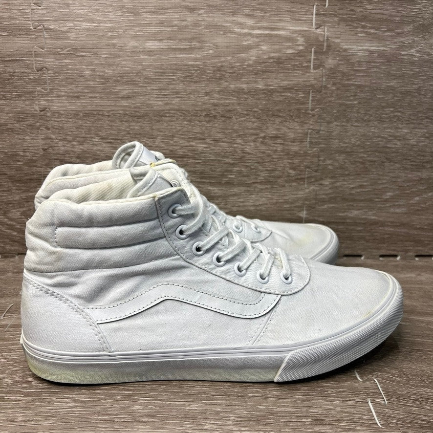 Vans Sk8-Hi White High Top Sneakers Women's Size 10 Casual Shoes