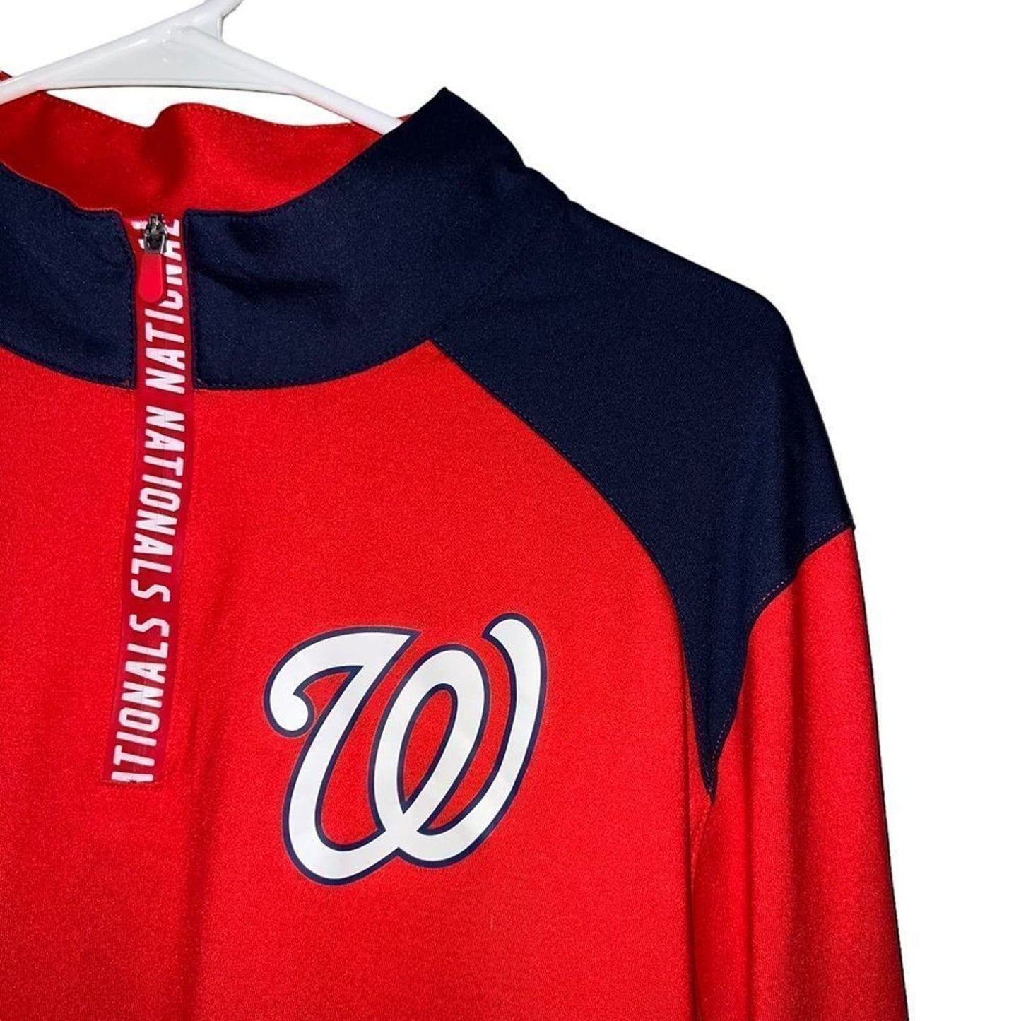 Washington Nationals Fanatics Branded Iconic Clutch Quarter-Zip Pullover Jacket