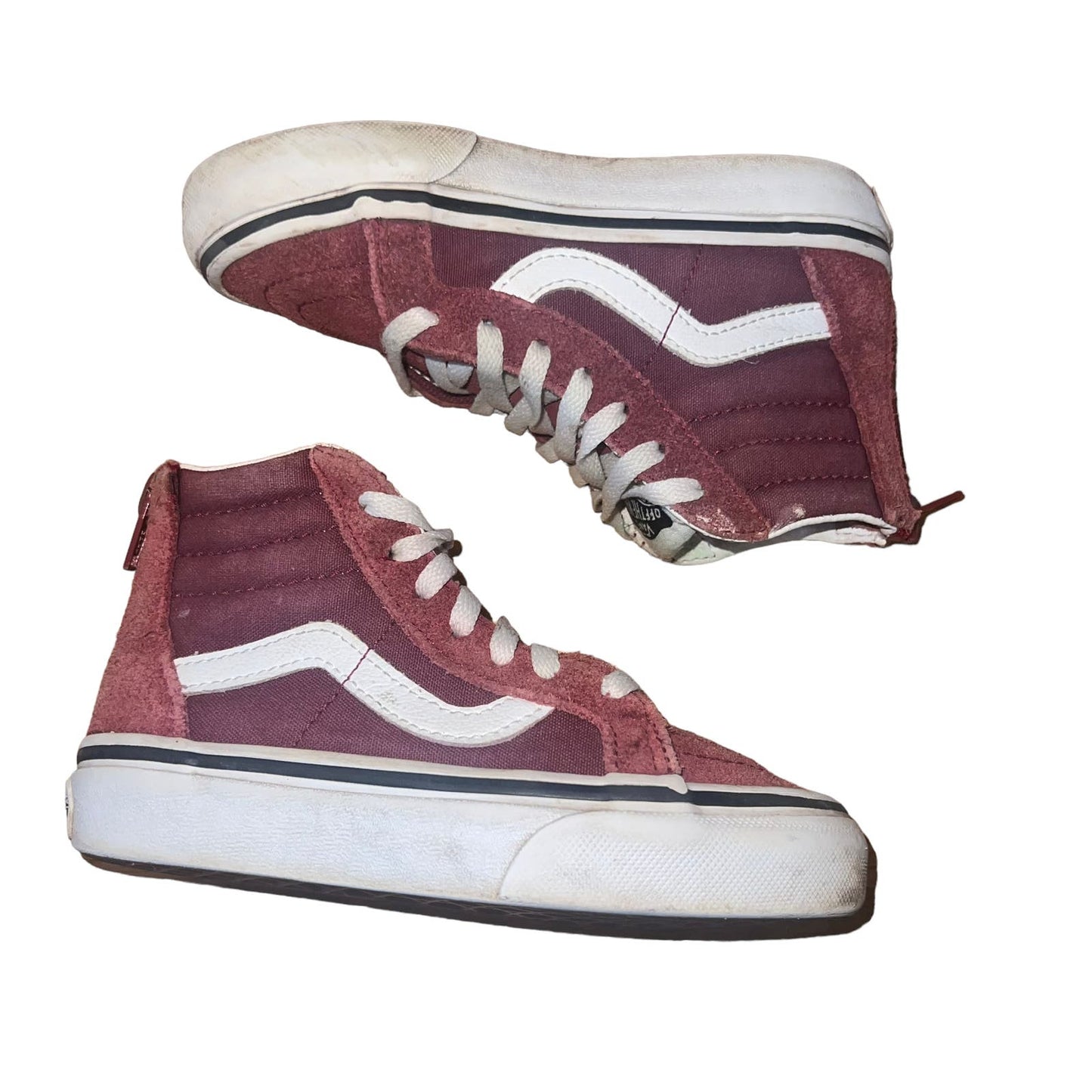 Vans Kids Sk8-Hi Windsor Wine Suede Leather Skate Shoes Sneakers Size 10.5