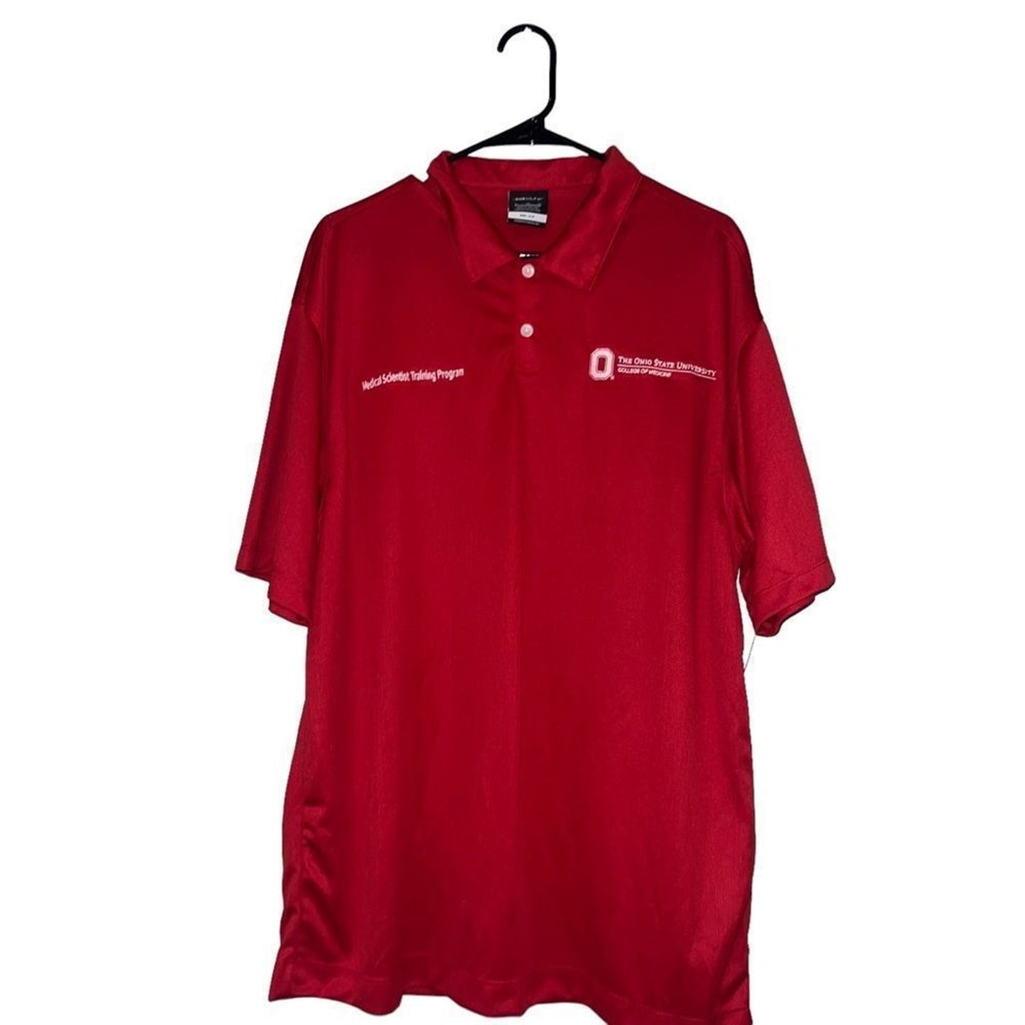 Nike Golf Dri-FIT Polo Shirt Mens XL Red Ohio State College of Medicine