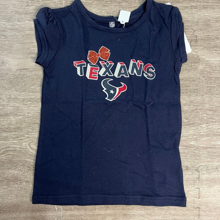 NWT Houston Texans Toddler Girls T-Shirt Bundle Size 4T Multicolor Graphic