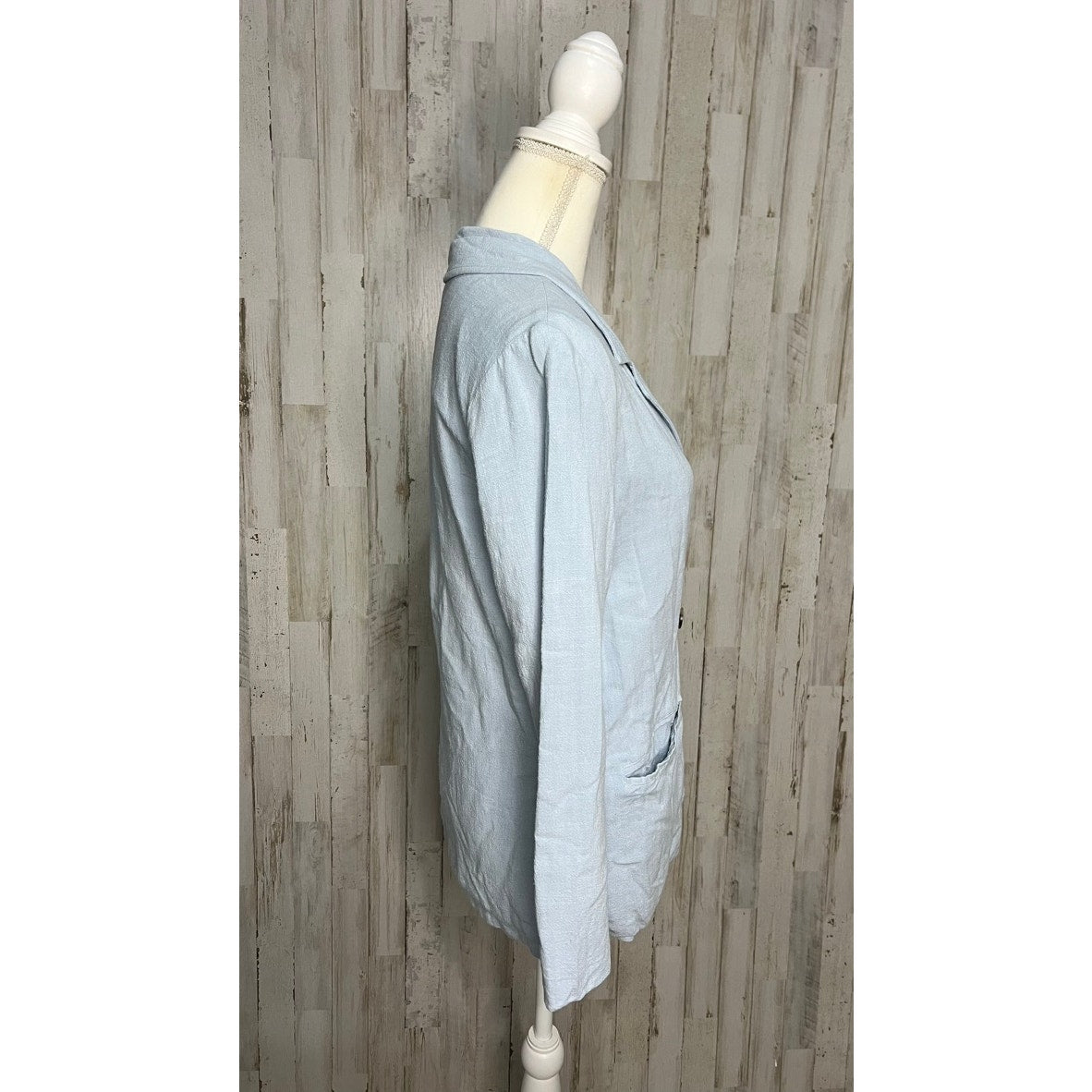 Altar'd State Women's Blazer Size Small Light Blue Double Button Business Jacket