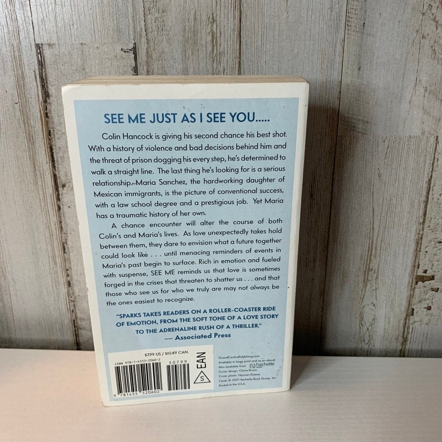 See Me Nicholas Sparks Trade Paperback Romance Suspense