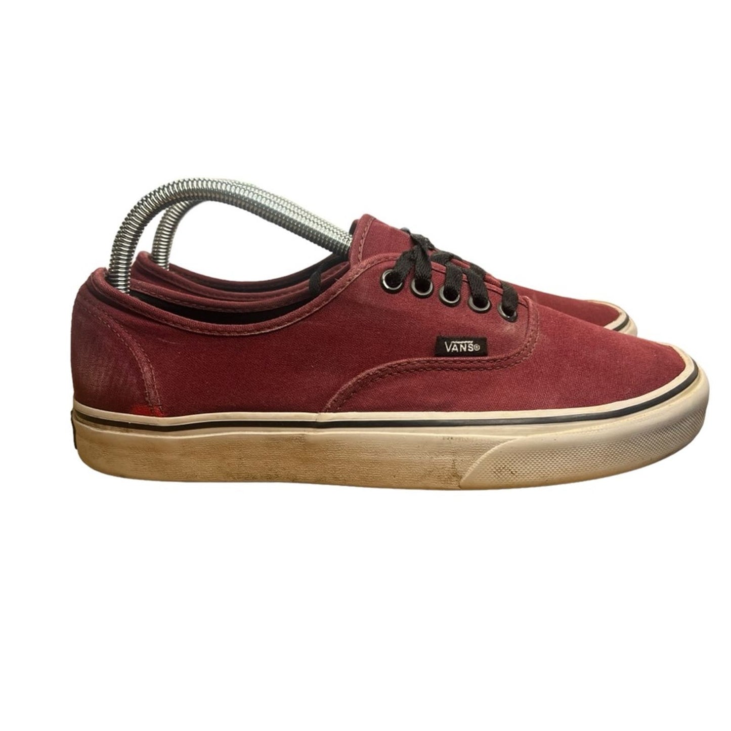 Vans Authentic Lo Pro Maroon Monochrome Canvas Low Top Lace Up Sneakers M8.5/W10