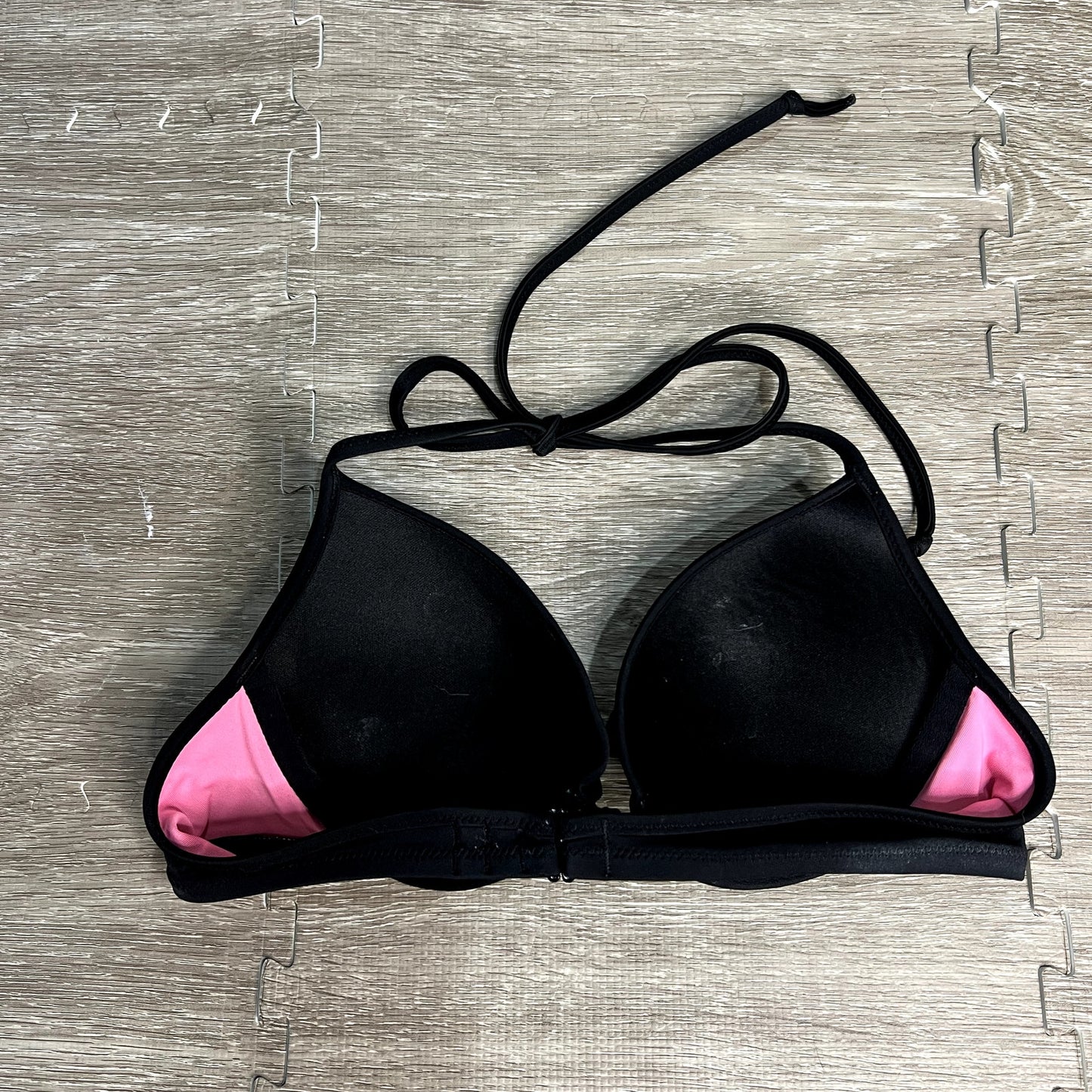 Victoria's Secret PINK Push-Up Bikini Top Black Women's Size Small