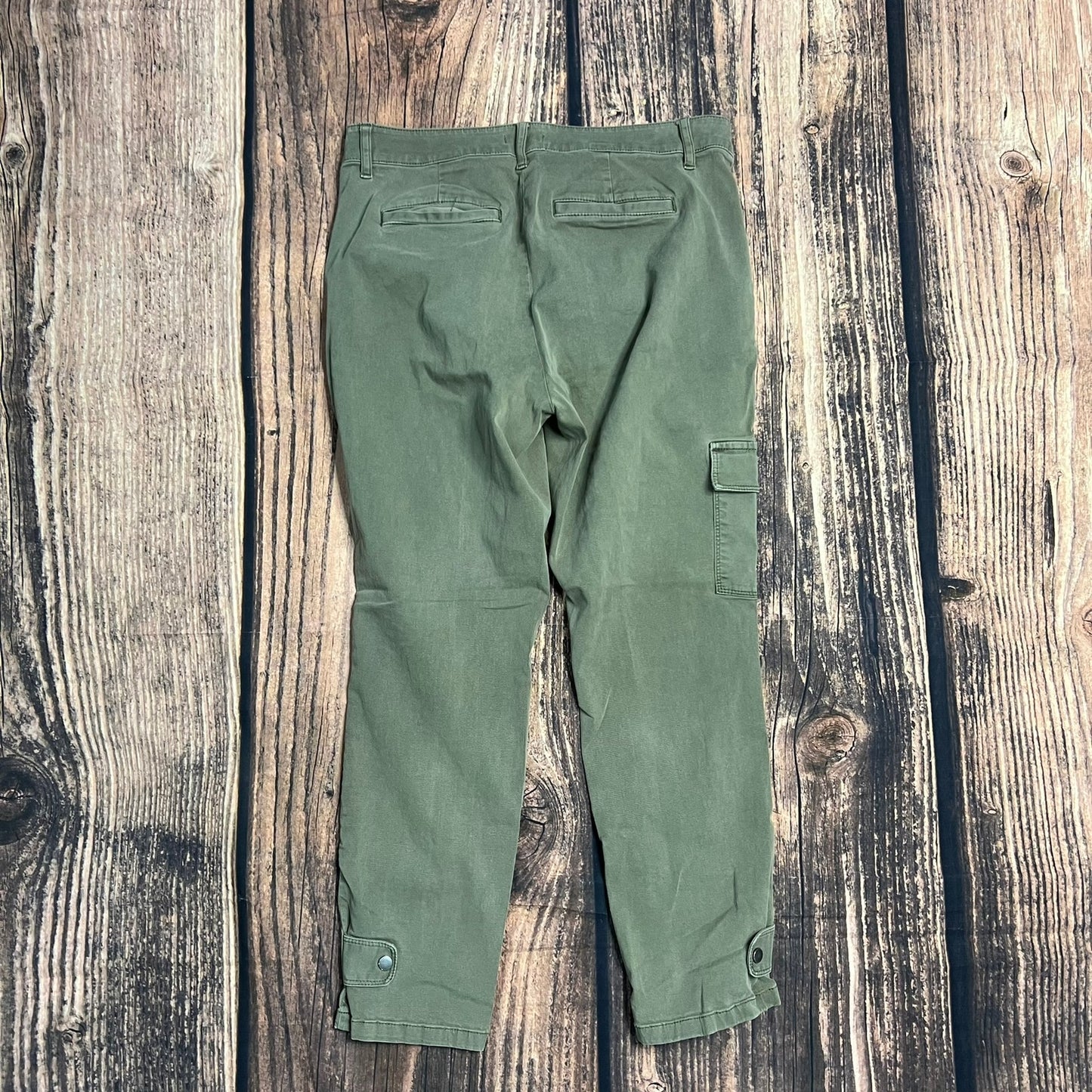 J.Jill Women's Size 8 Olive Green Cargo Pants Petites Casual Slim Fit