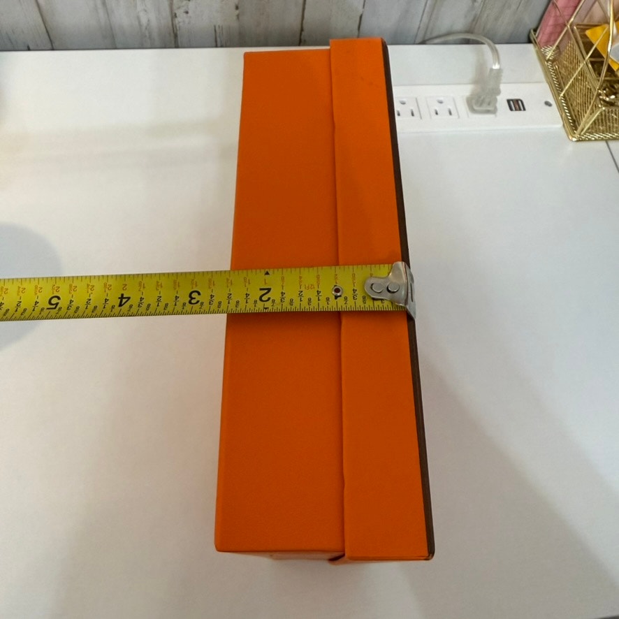 Hermès Gift Box Orange Empty Storage Display Box w/ Lid 8x8x2 in