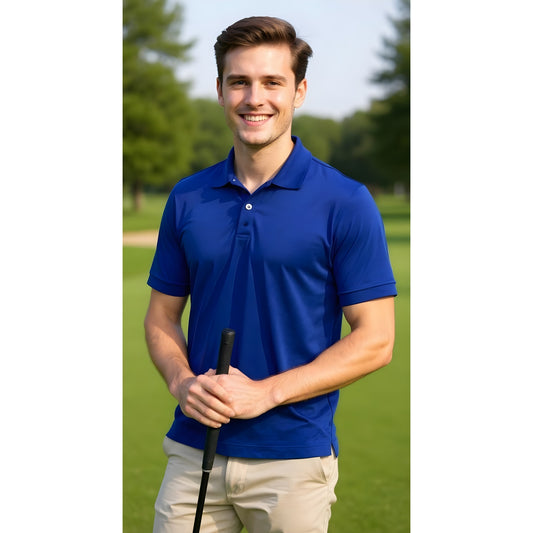 Cutter & Buck Men's Blue Polo Shirt Size Medium Short Sleeve Collared