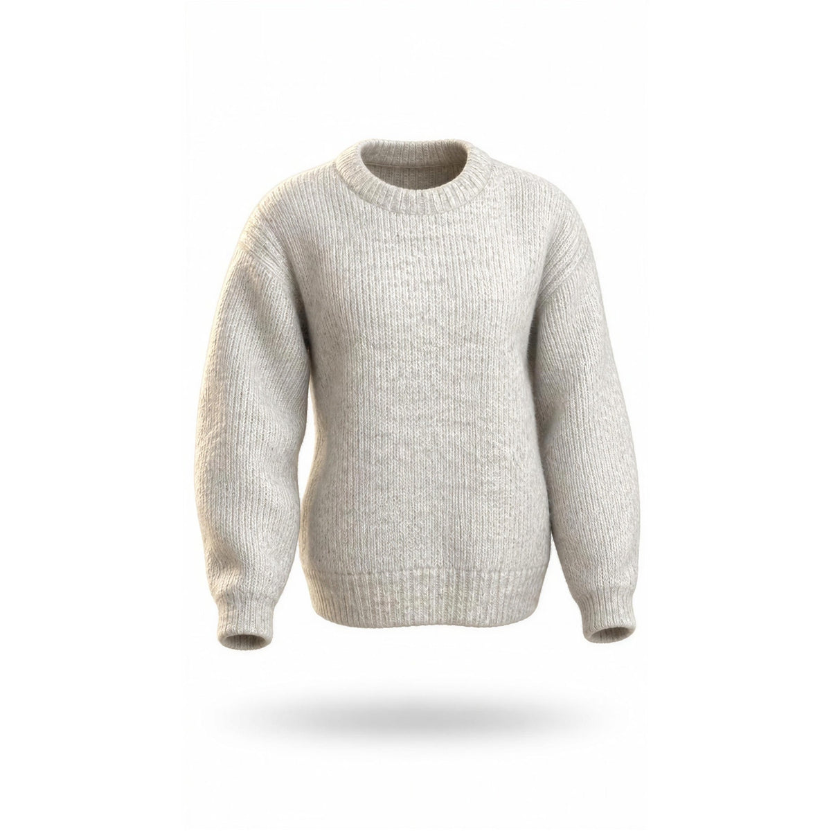 Everlane Sweater Womens Medium Light Gray Heather Crew Neck Pullover Knit