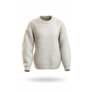 Everlane Sweater Womens Medium Light Gray Heather Crew Neck Pullover Knit