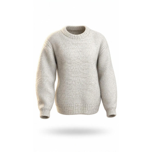 Everlane Sweater Womens Medium Light Gray Heather Crew Neck Pullover Knit