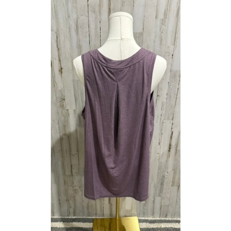Athleta Tank Top Womens 1X Purple Sleeveless Scoop Neck Swing Activewear