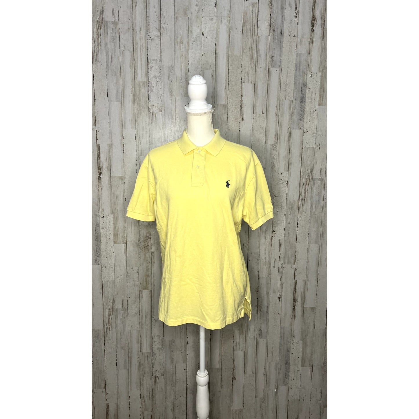 Polo Ralph Lauren Men's Yellow Short Sleeve Polo Shirt Size Medium Classic Fit