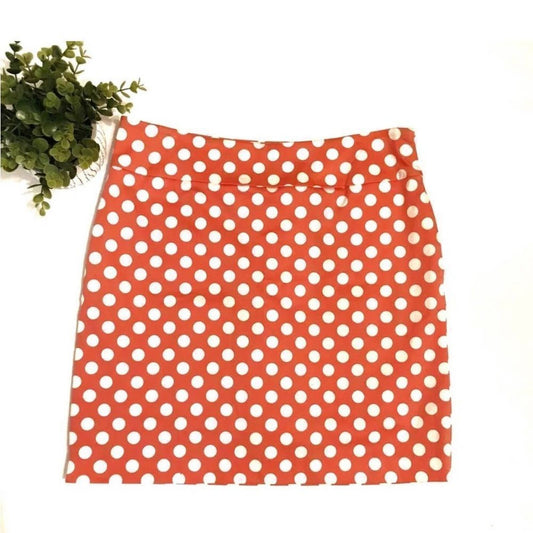 Larry Levine Coral Polka Dot Golf Skort Size 12