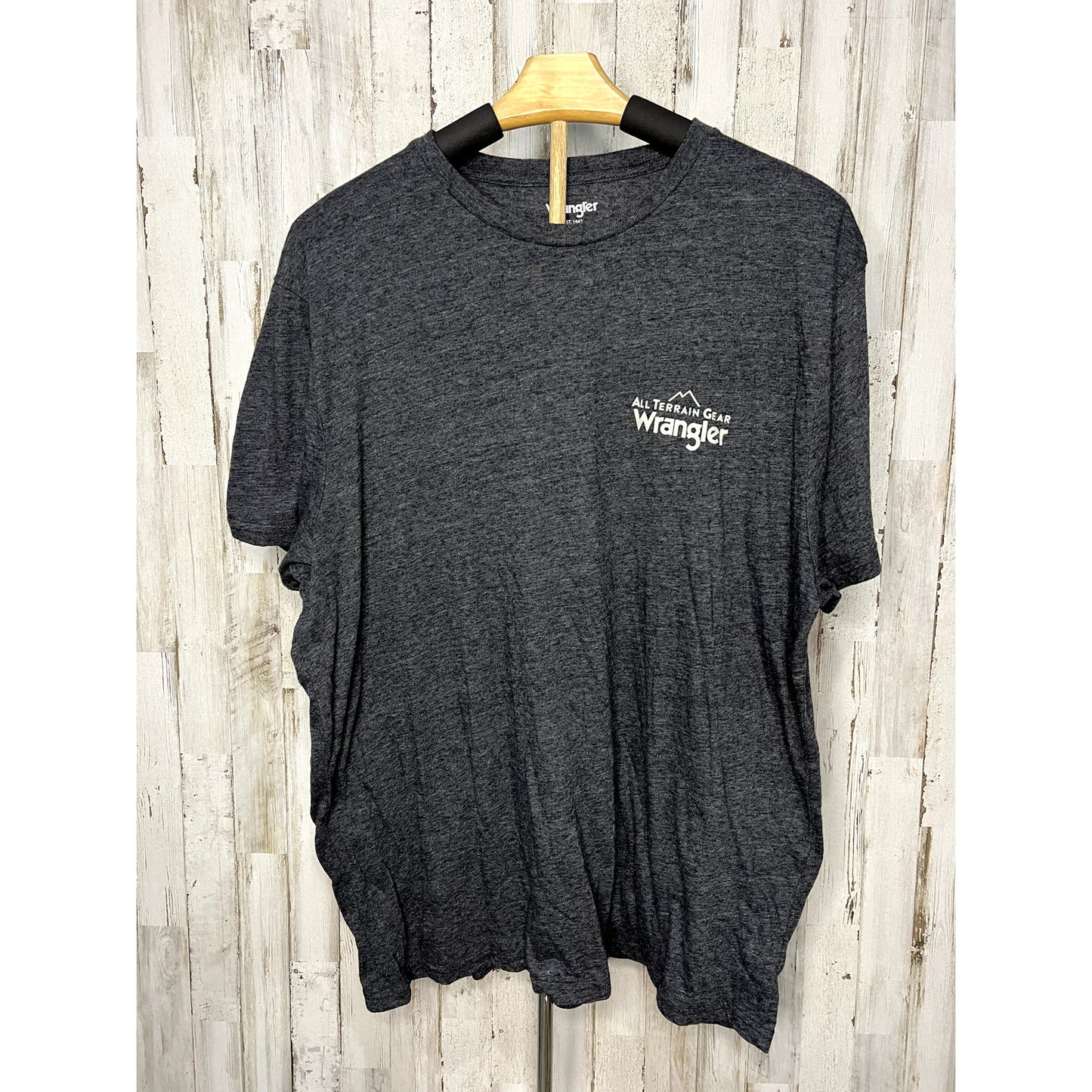 Wrangler Men's XL Gray Graphic Print Logo T-Shirt Short Sleeve Crew Neck