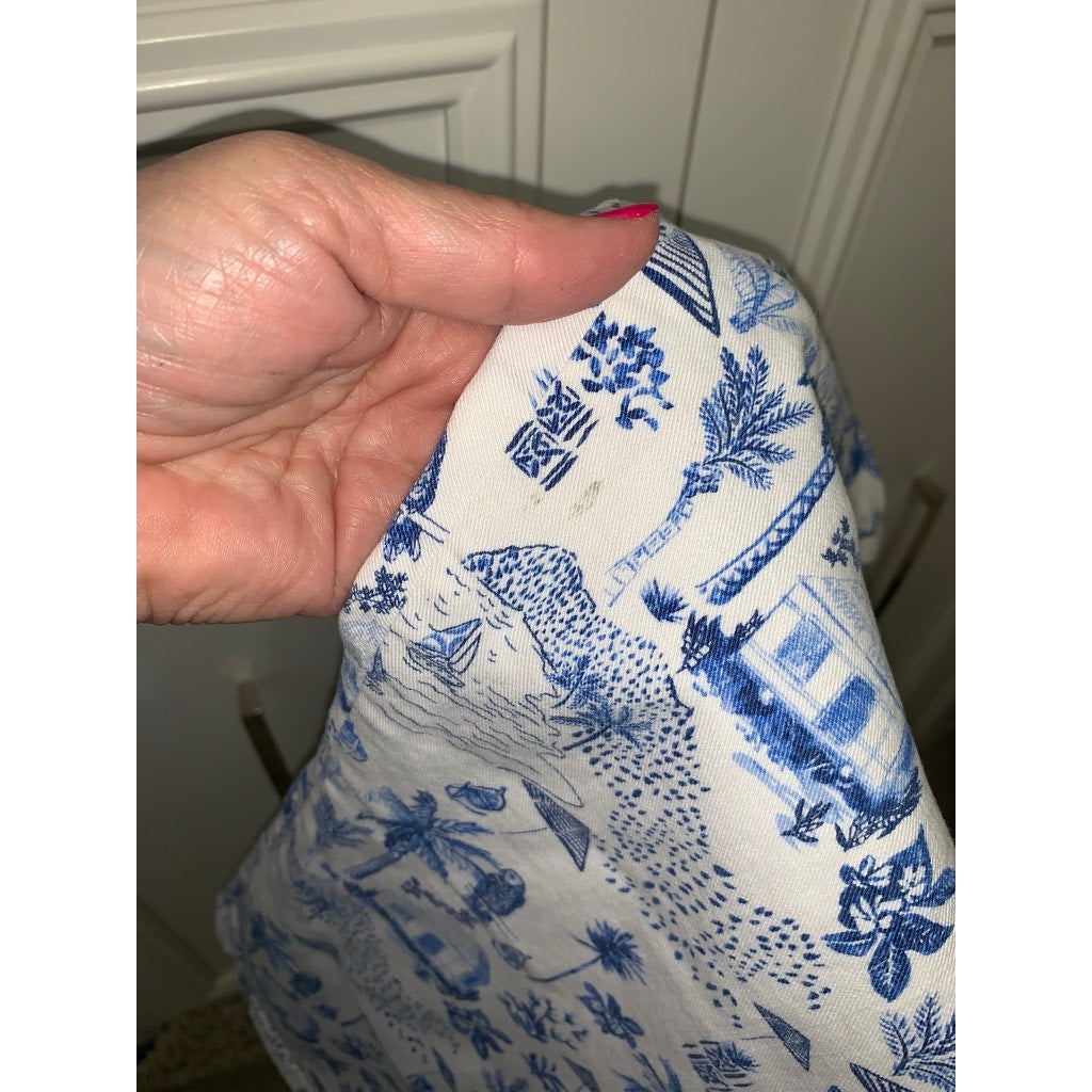 Tommy Bahama Women's Beach Hut Print Cropped Jeans Size 31x24 Multicolor