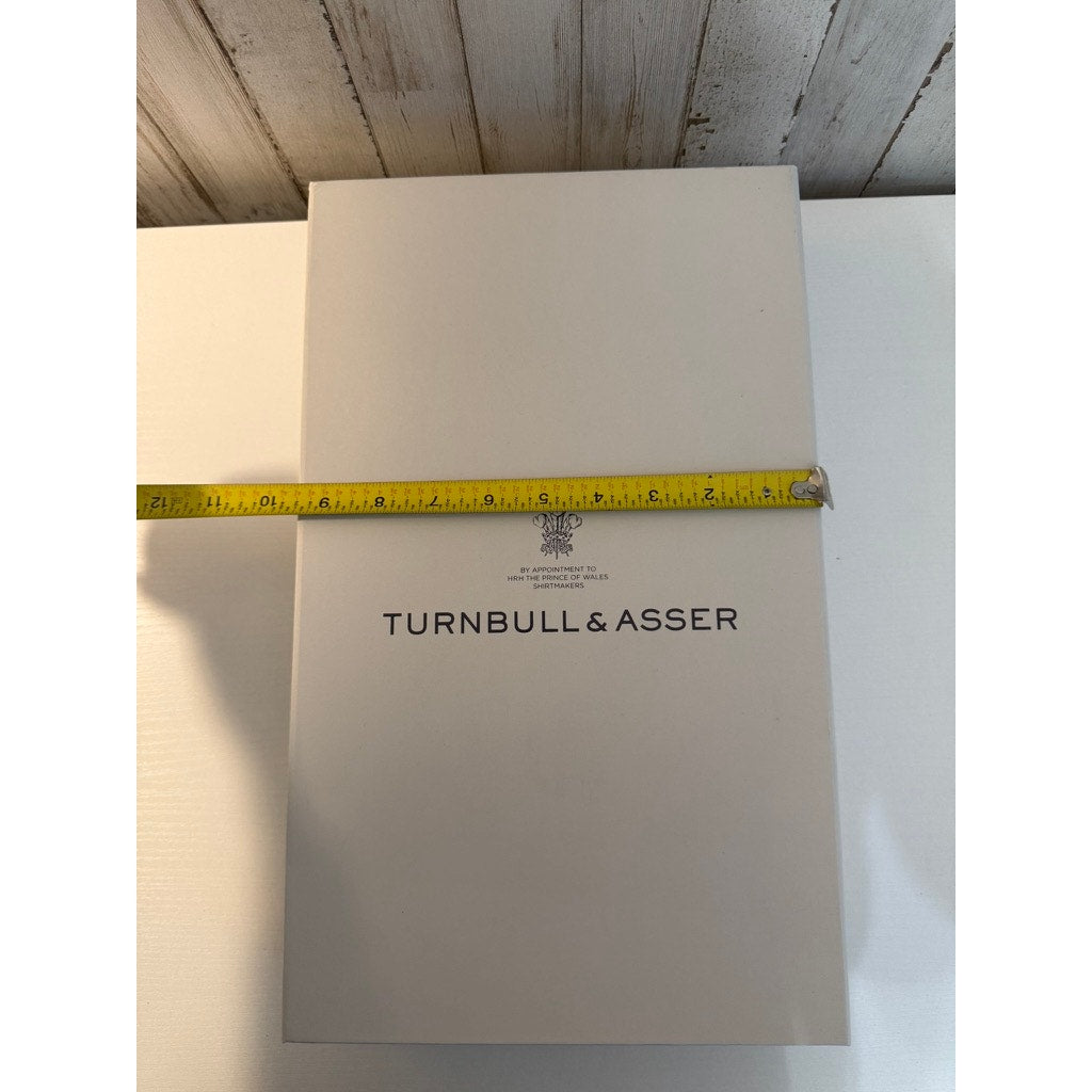 Turnbull & Asser Shirt Presentation Gift Box Gray Tissue Paper & Ribbon
