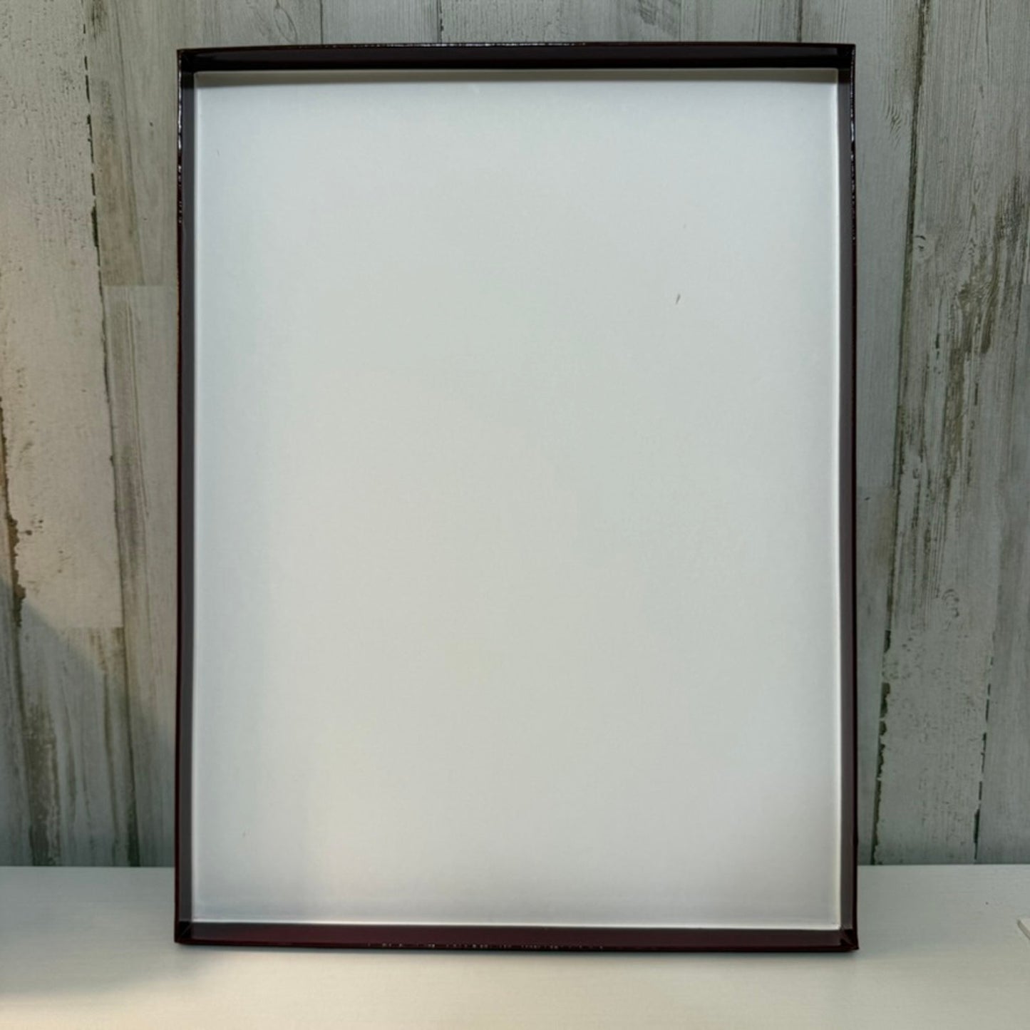 Gucci Rigid Gift Storage Box Glossy Burgundy White Logo Lid 16x12x2
