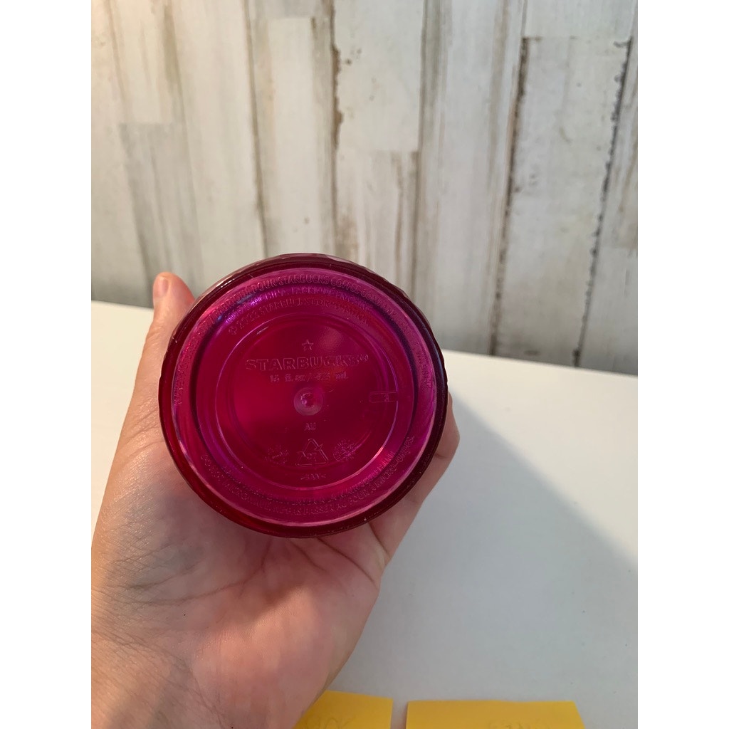 Starbucks Tumbler Pink Iridescent Swirl Cup 16 fl oz w/ Lid