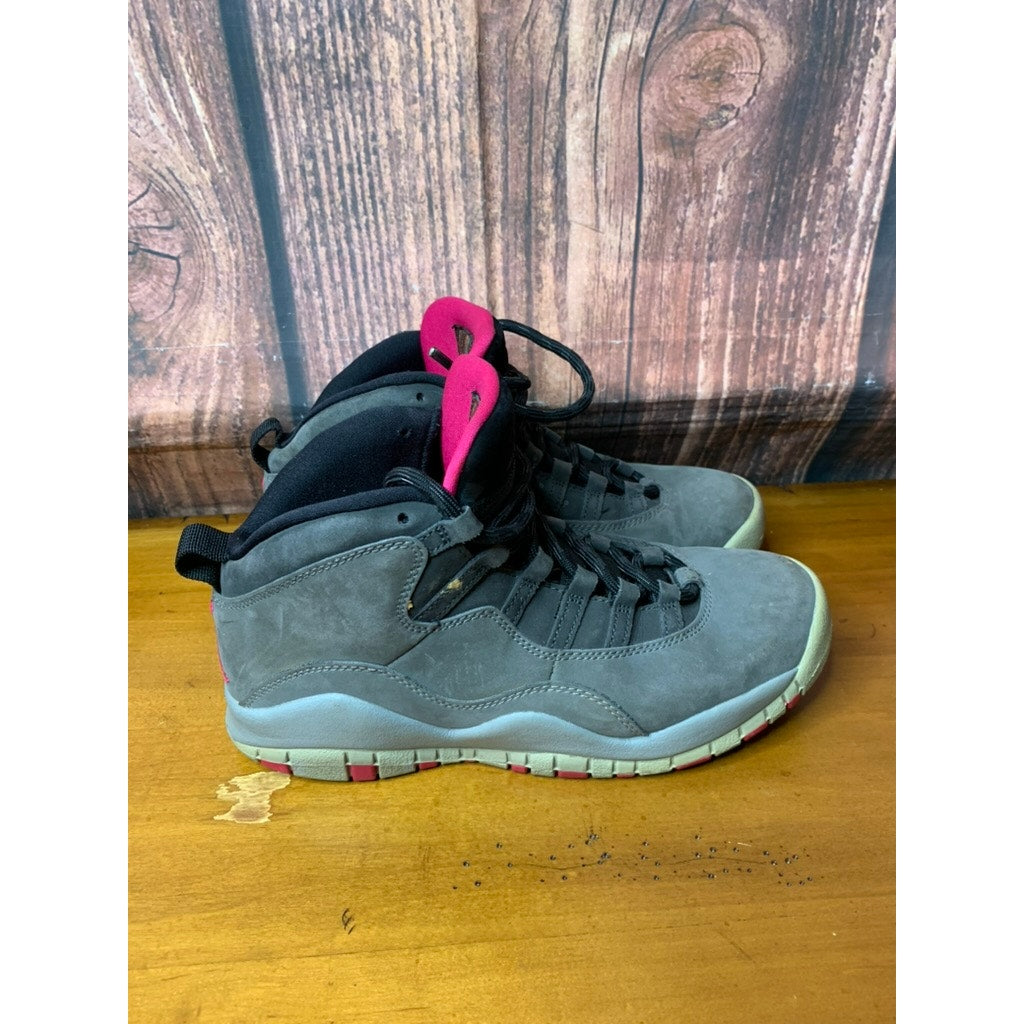 Jordan Air Jordan 10 Retro GS High Top Smoke Grey Pink 5.5Y