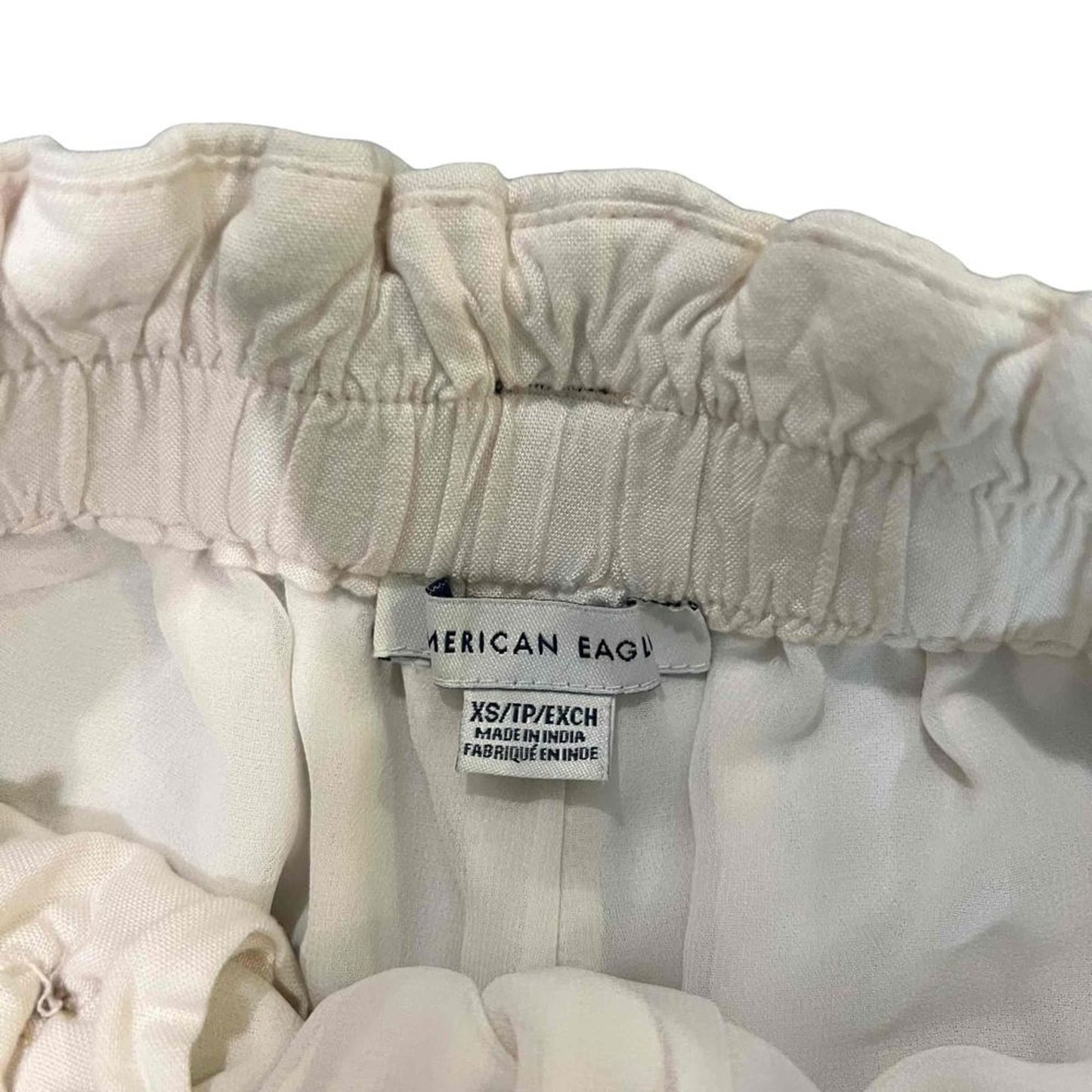 American Eagle Outfitters Shorts Womens XS Ivory Paperbag Waist Button