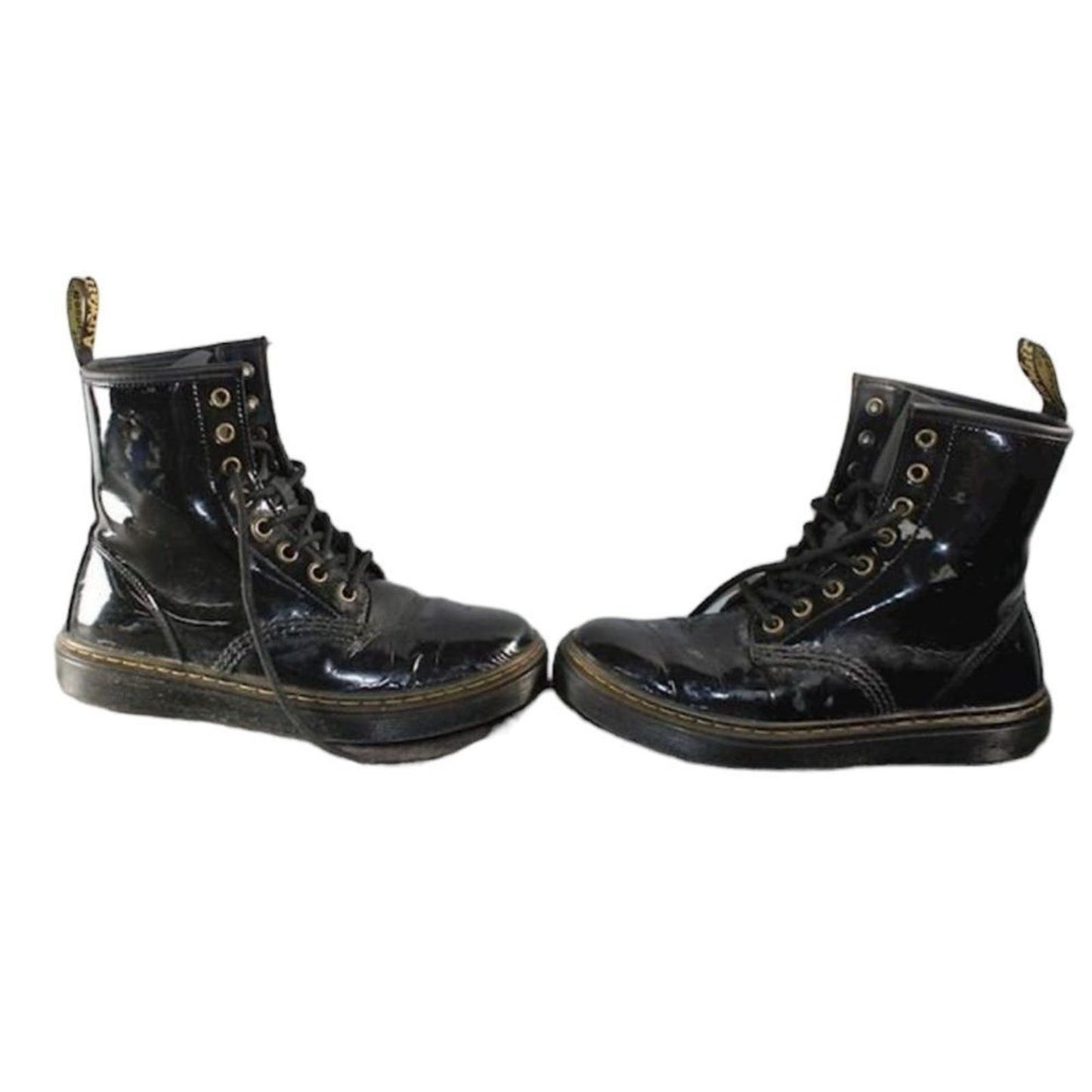 DR.MARTENS WOMENS ZAVALA COMBAT BOOT - BLACK SIZE 7