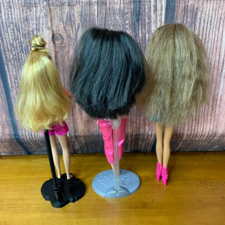Mattel Barbie Doll Lot of 3 w/ Outfits Blonde & Brunettes